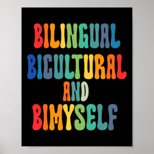 Affiche Amusant Bilingue Biculturel Et Bimyself ASL Sourd 