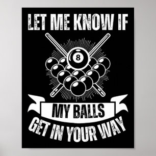 Affiche Amusant Billard Design Pour Hommes Femmes Billard 