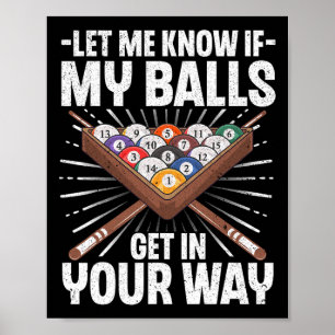 Affiche Amusant Billard Design Pour Hommes Femmes Billard