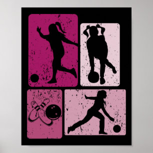 Affiche Amusant Bowler Joueur de Bowler Game