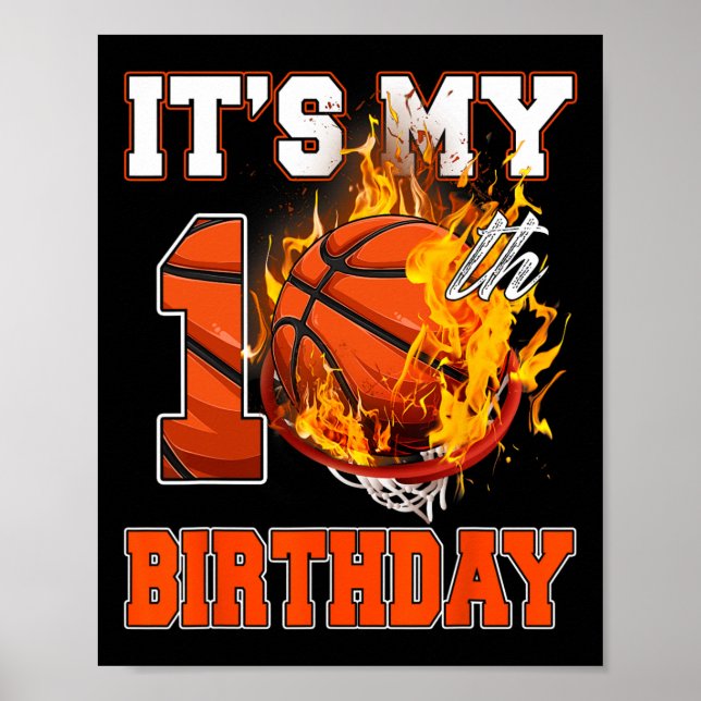 Affiche Amusant C'est mon 10e anniversaire 10 ans Bysketby (Devant)