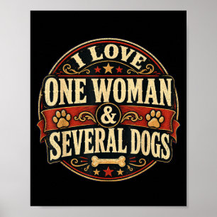 Affiche Amusant chien sarcastique amoureux d'une femme &am