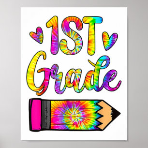 Affiche Amusant Ck À L'école Prof De 1re Année Tie Dye 
