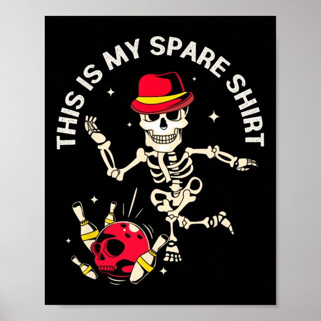 Affiche Amusant Conception De Bowling Pour Hommes Et Femme (Devant)