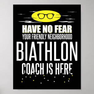 Affiche Amusant Design Coach Biathlon - N'Ai Pas Peur!