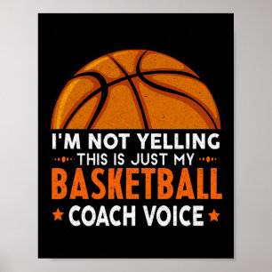 Affiche Amusant entraîneur de basket-ball