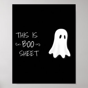 Affiche Amusant fantôme d'Halloween Ceci est Boite Sheet