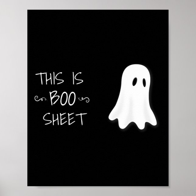 Affiche Amusant fantôme d'Halloween Ceci est Boite Sheet (Devant)
