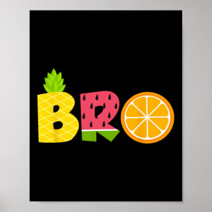 Affiche Amusant Frère Fruitaire Amoureux Summer Boys Fruit