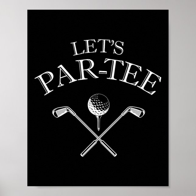 Affiche Amusant Golf Let's Par-tee Let's Par Tee (Devant)