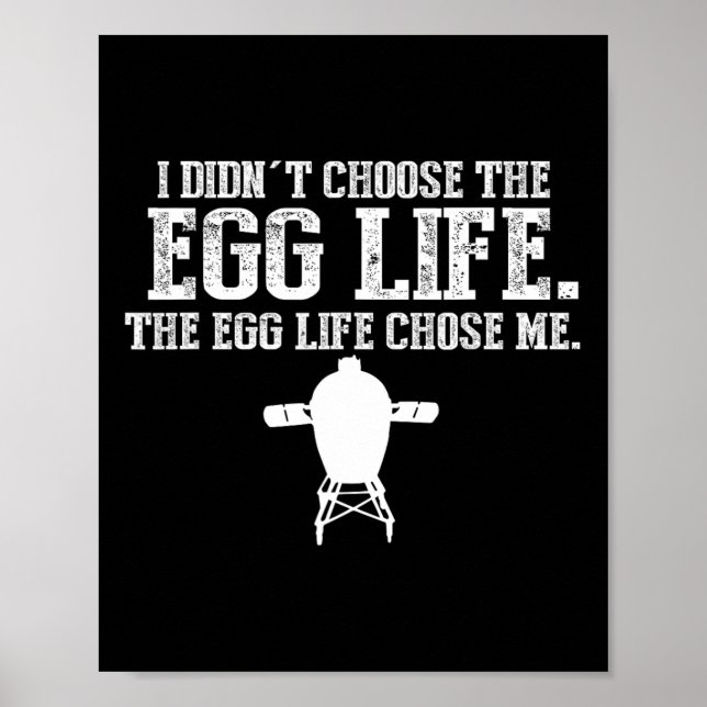 Affiche Amusant Gros Barbecue Vert Fumeur d'Oeuf Pitmaster (Devant)