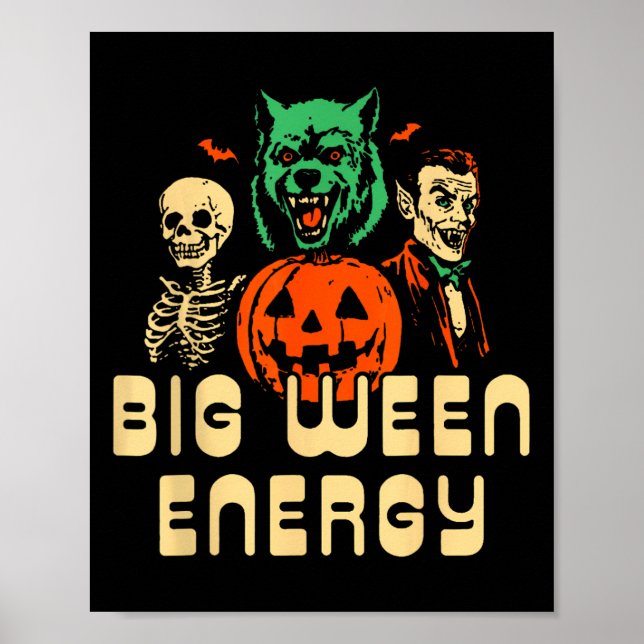 Affiche Amusant Halloween Big Ween Energy Uni (Devant)