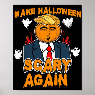 Affiche AMUSANT Halloween Trump RENDRE HALLOWEEN PLUS CRAI