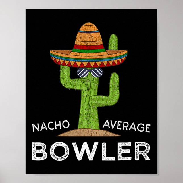 Affiche Amusant Hilarious Bowler Joke Humour Funny Bowling (Devant)