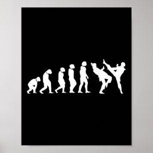 Affiche Amusant Human Evolution Martial Arts Karate Taekwo