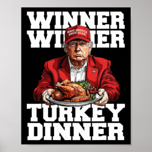 Affiche Amusant Humour Trump Gagnant Dîner Turquie