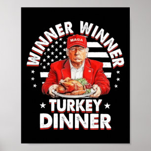 Affiche Amusant Humour Trump Gagnant Dîner Turquie