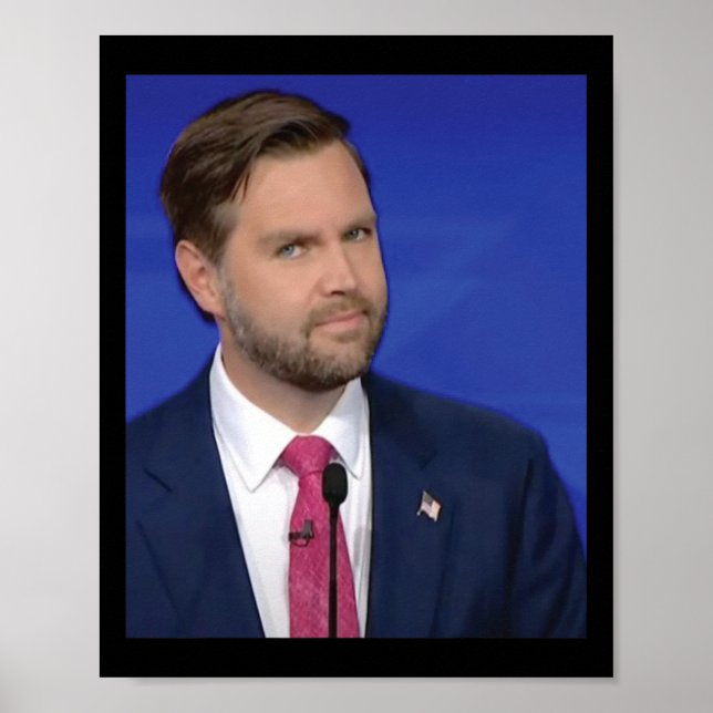 Affiche Amusant J.d Vance Mème Vice-président Débat Face (Devant)