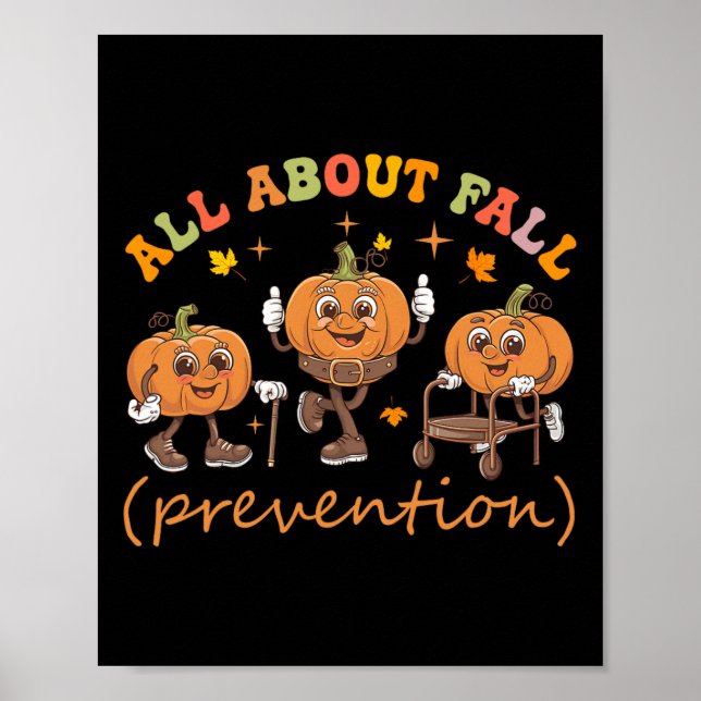Affiche Amusant J'aime Prévention de l'automne Thanksgivin (Devant)