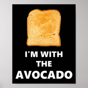 Affiche Amusant je suis avec le costume d'Halloween toast 