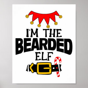 Affiche Amusant Je suis les costumes de lutin barbu Noël F