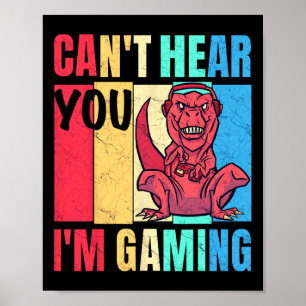 Affiche Amusant jeu de casque de joueur ne peut pas vous e