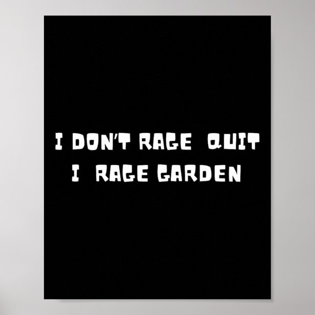 Affiche Amusant Jeu de Jardinage - Je ne fais pas la rage  (Devant)