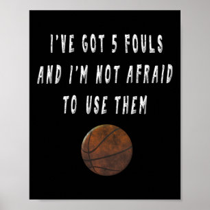 Affiche Amusant Joueur Bysketbyll Trash Talking Tee - shir