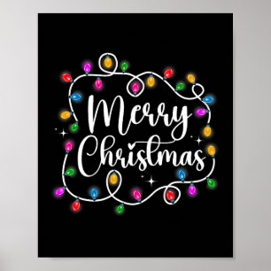Affiche Amusant Joyeux Noël Lumières Noël Famille Hommes F