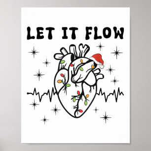 Affiche Amusant Laisser Flow Anatomie Coeur Cardiaque Infi