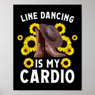 Affiche Amusant Line Dancing Art Pour Femmes Hommes Line D