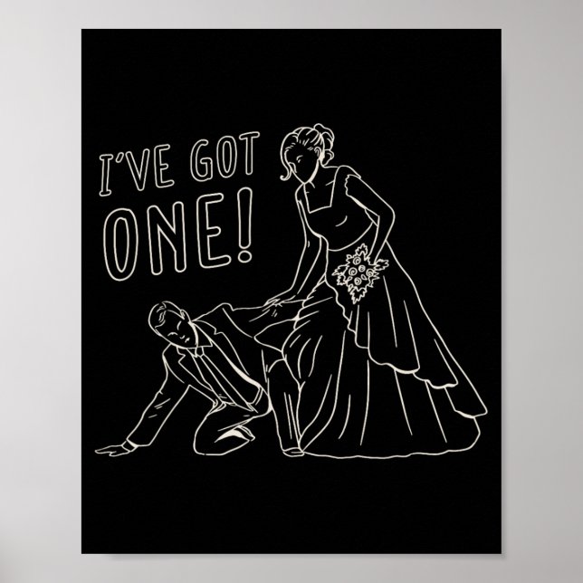 Affiche Amusant Mariage Conception De Mariée Et De Pièce (Devant)