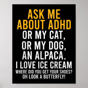 Affiche Amusant Me Demandez À Propos De Adhd Autism Mental