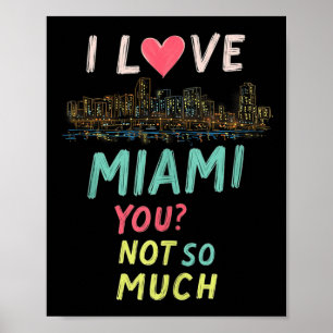 Affiche Amusant Miami Florida Night Skyline Débardeur Vint