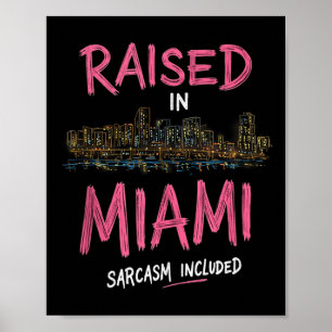 Affiche Amusant Miami Florida Night Skyline Débardeur Vint
