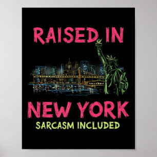 Affiche Amusant New York City Skyline Vintage Premium