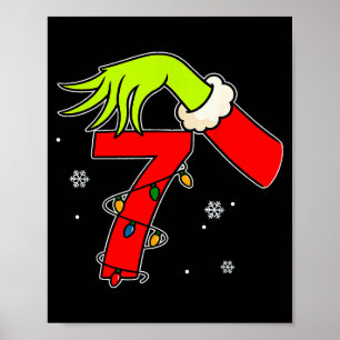 Affiche Amusant Numéro 7 Noël 67 Six Sept Mème Xmas Hommes