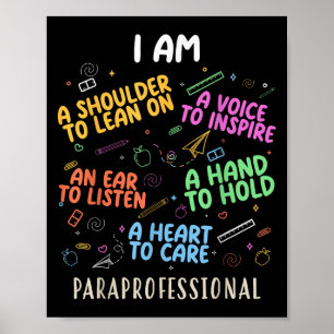 Affiche Amusant Paraéducateur Coeur À Soigner Paraprofessi