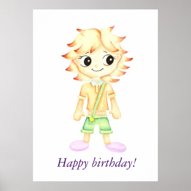 Affiche Amusant petit garçon au gingembre (Devant)