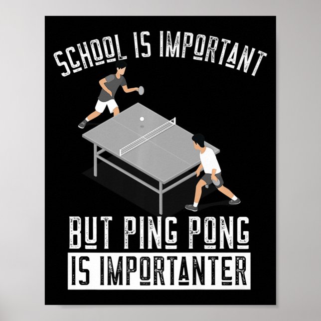 Affiche Amusant Ping Pong Lecteur Table Tennis Cadeau (Devant)