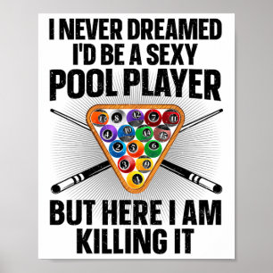 Affiche Amusant Pool Art Pour Hommes Femmes Billard Lover