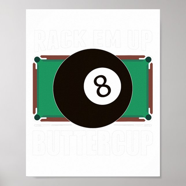 Affiche Amusant Pool Player Billiards Cadeau Rack Em Up (Devant)