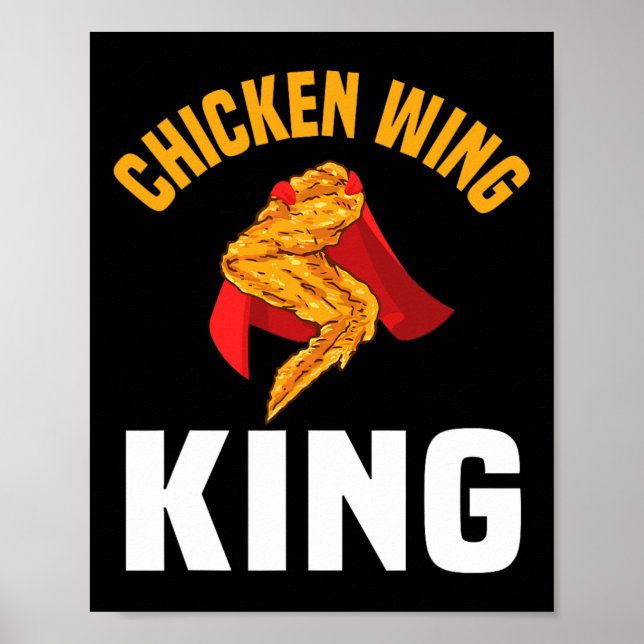 Affiche Amusant poule King Design de l'aile de poulet Fast (Devant)