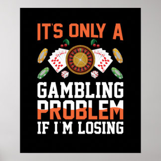 Affiche Amusant problème de jeu Casino mot art