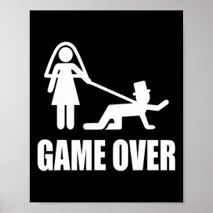 Affiche Amusant Se Marier Jeu Sur Mariage Gag Team G