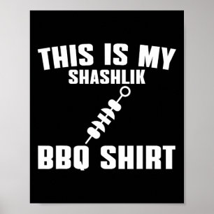 Affiche Amusant Shashlik Lover Humour Russe Bbq Outfit Mea