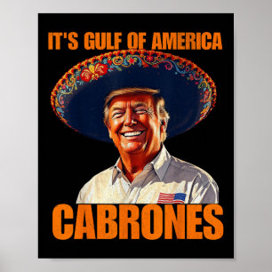 Affiche Amusant Son Golfe De Usa Amérique Cabrones 2025 Am