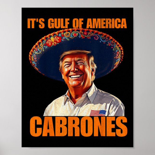 Affiche Amusant Son Golfe De Usa Amérique Cabrones 2025 Am (Devant)