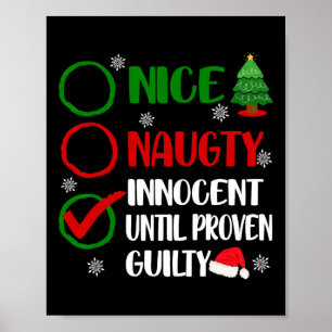 Affiche Amusant Sympa Mauvais Innocent Noël Xmas Adultes M