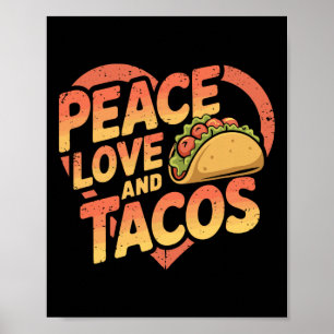 Affiche Amusant Taco Nourriture Mexicaine Amateur Cinco De